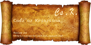 Csősz Krisztina névjegykártya