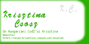 krisztina csosz business card